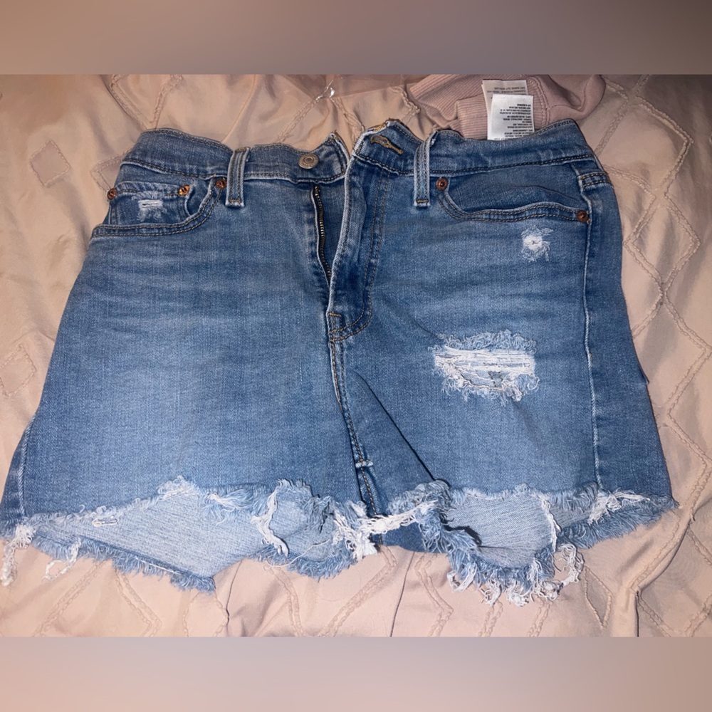 Levi Distressed Denim Shorts